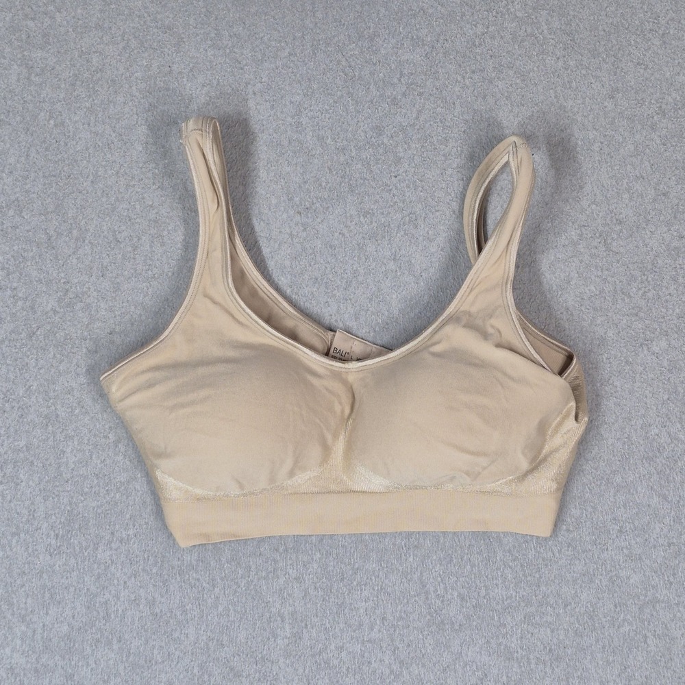 Bali Women Bra Large Beige 3488B T Shirt Wireless Wide Strap